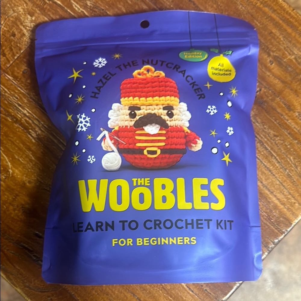 The woobles learn to crochet kit Hazel the nutcracker new